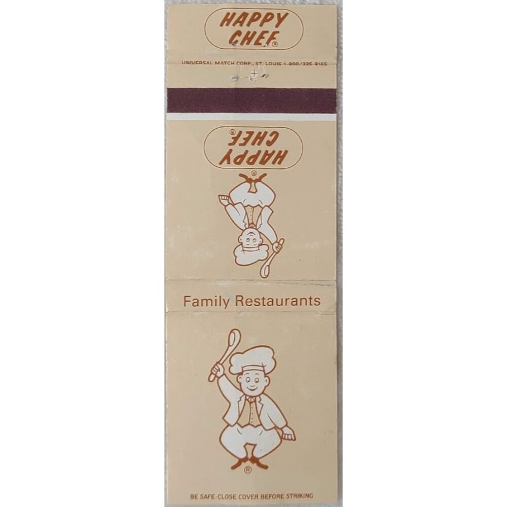 Matchbook Cover Happy chef Family Restaurants Mankato Minnesota MN
